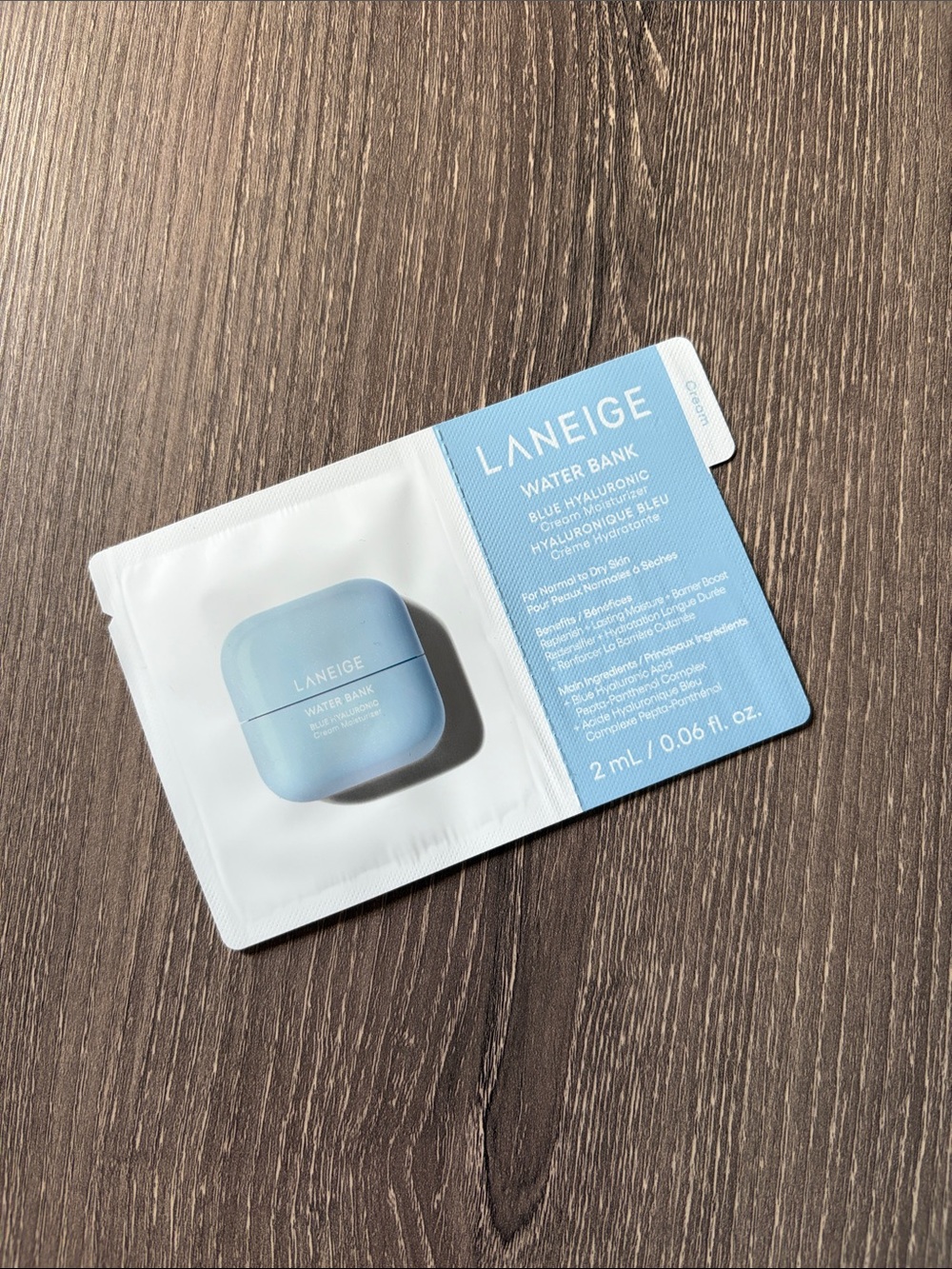 ❤️$2 NWT LANEIGE Blue Water Bank Hyaluronic Cream Sample 2ml